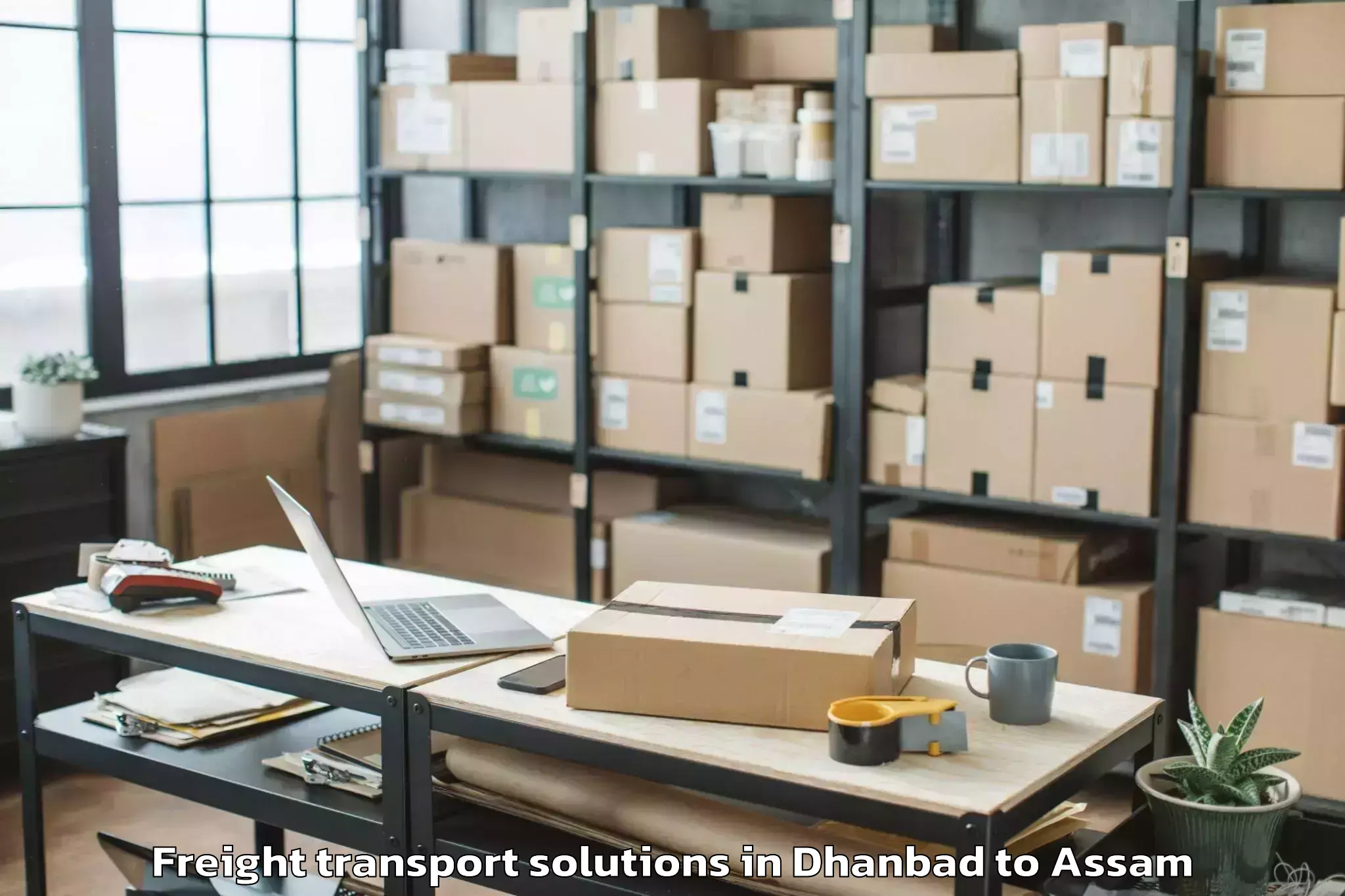 Top Dhanbad to Chaparmukh Freight Transport Solutions Available